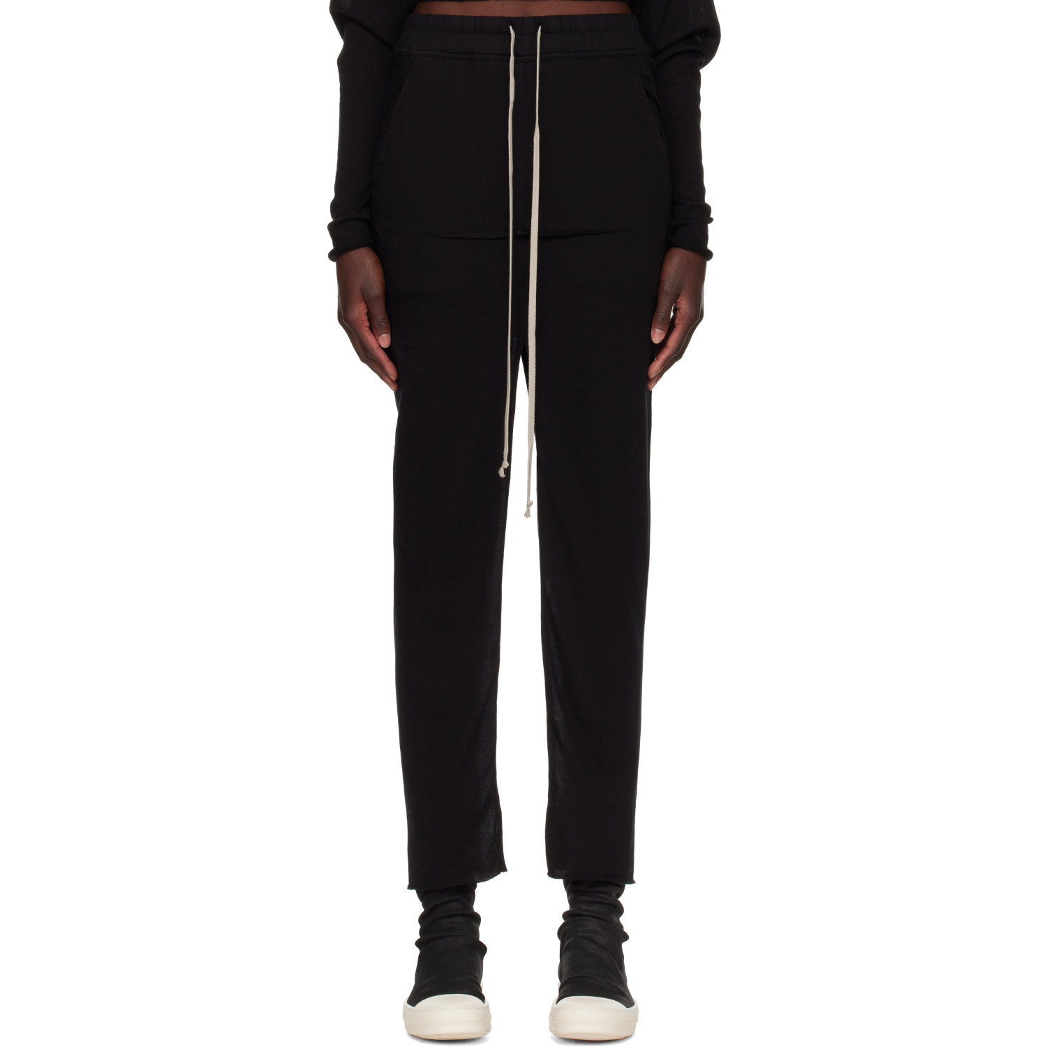 Rick Owens DRKSHDW Black Tower Pull On Sliced Pillar Maxi Skirt