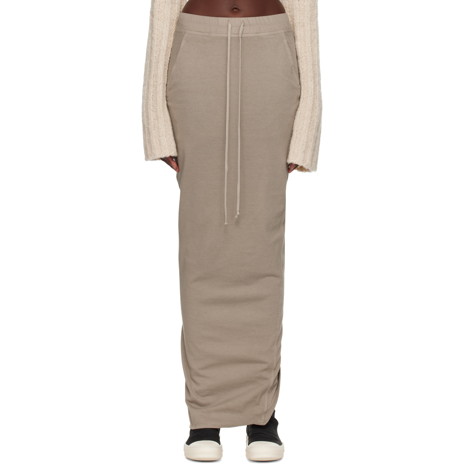 Rick Owens DRKSHDW Gray Tower Pull On Pillar Maxi Skirt