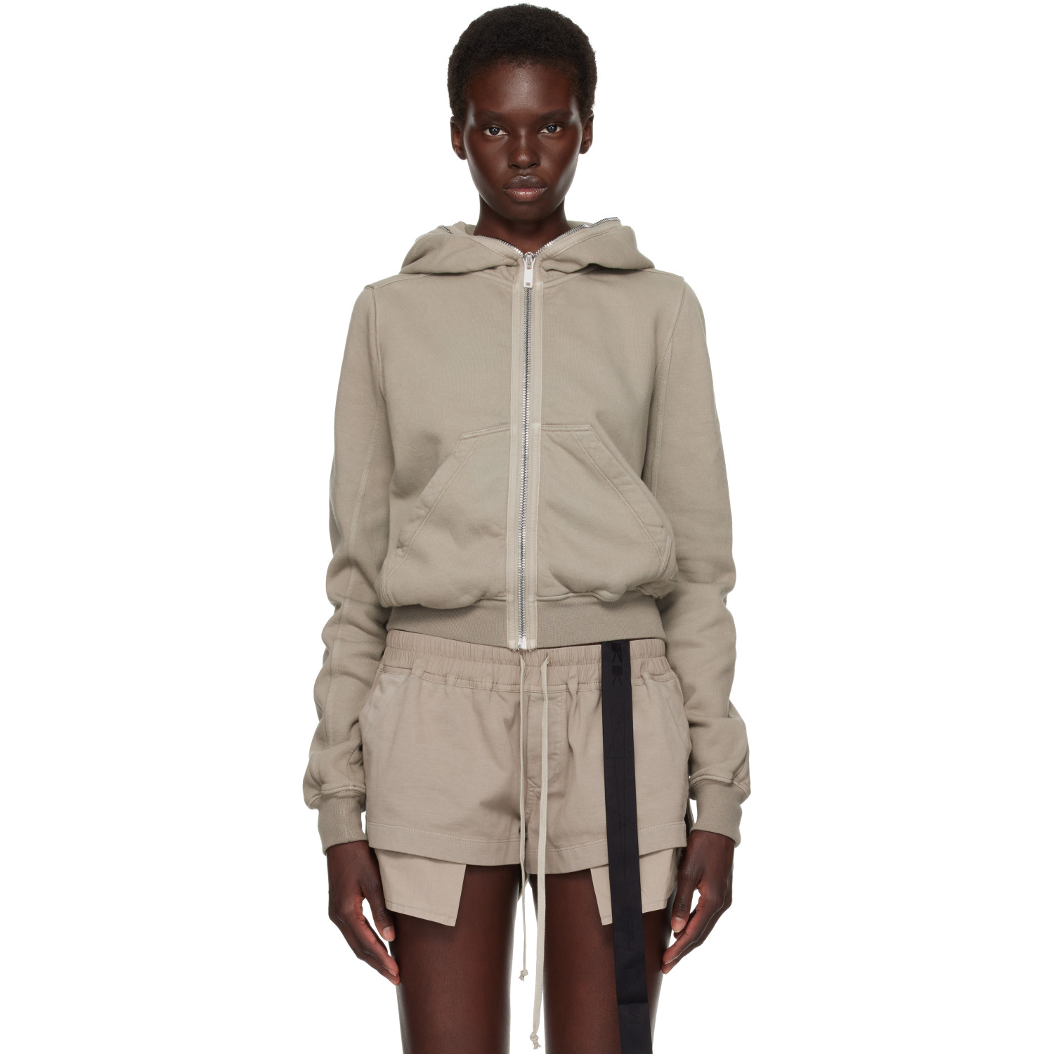 Rick Owens DRKSHDW Gray Tower Small Hoodie