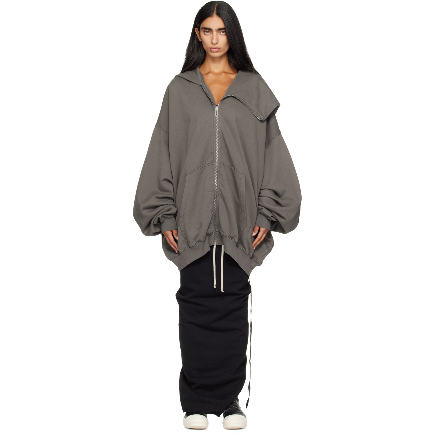 Rick Owens DRKSHDW Gray Tower Mountain Hun Hoodie