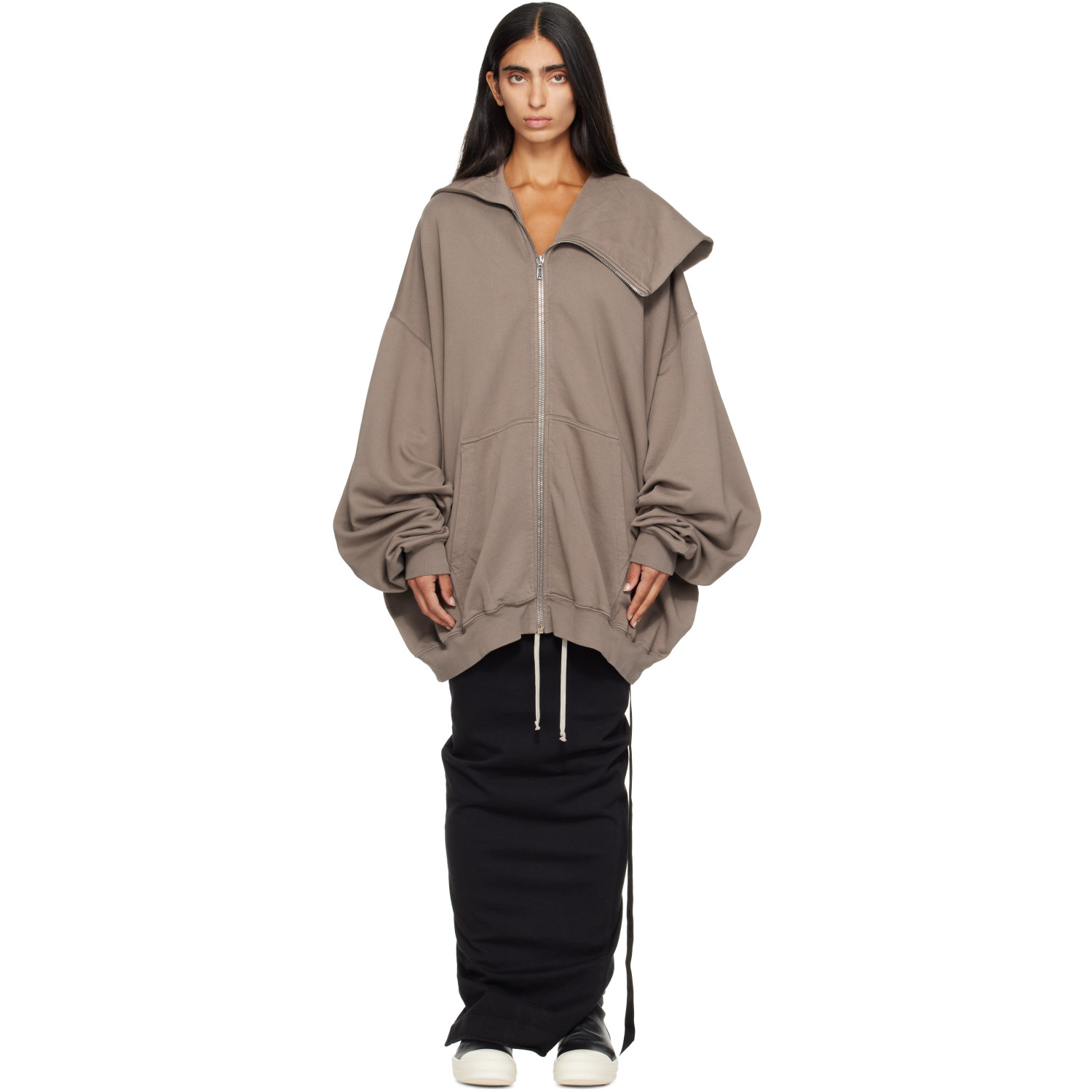 Rick Owens DRKSHDW Gray Tower Mountain Hun Hoodie