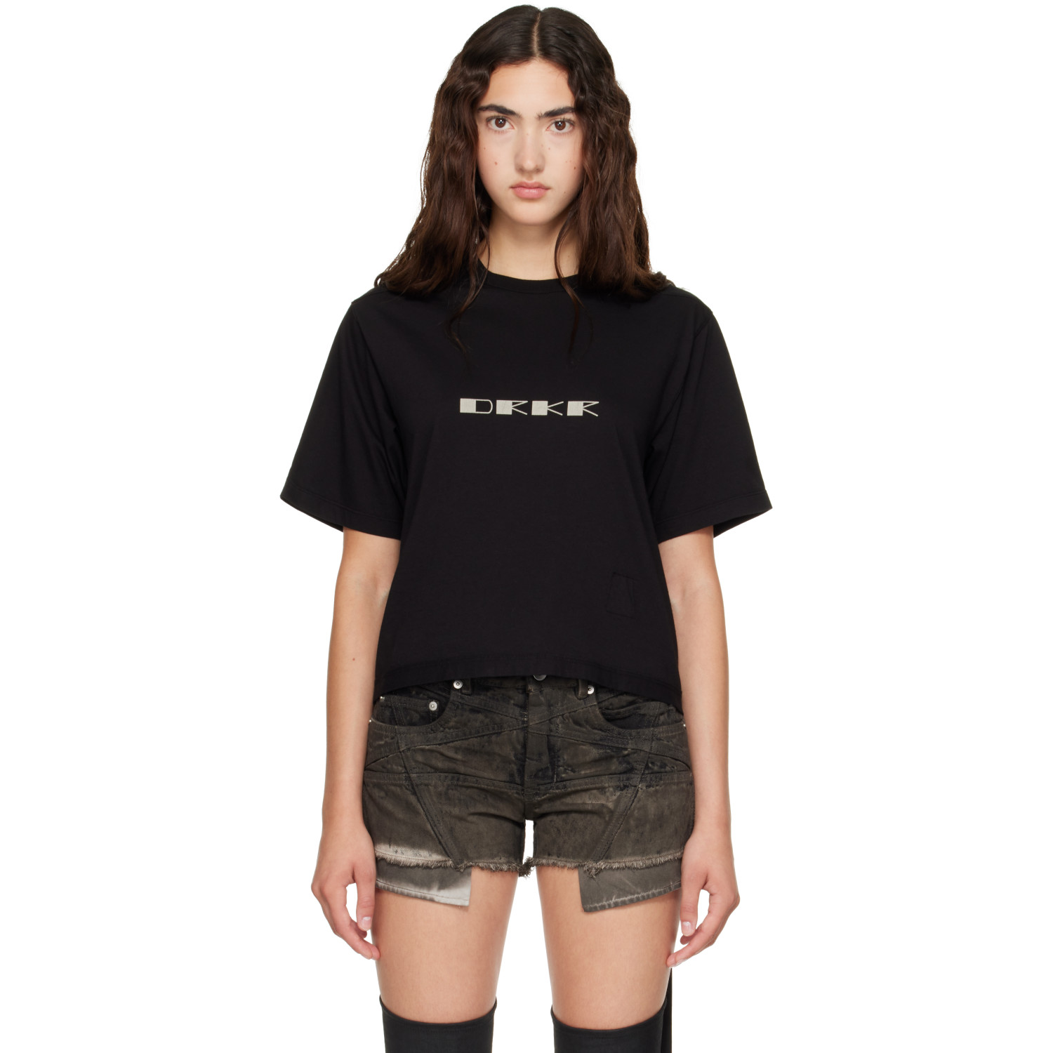 Rick Owens DRKSHDW Black Tower Basic S/S T-shirt