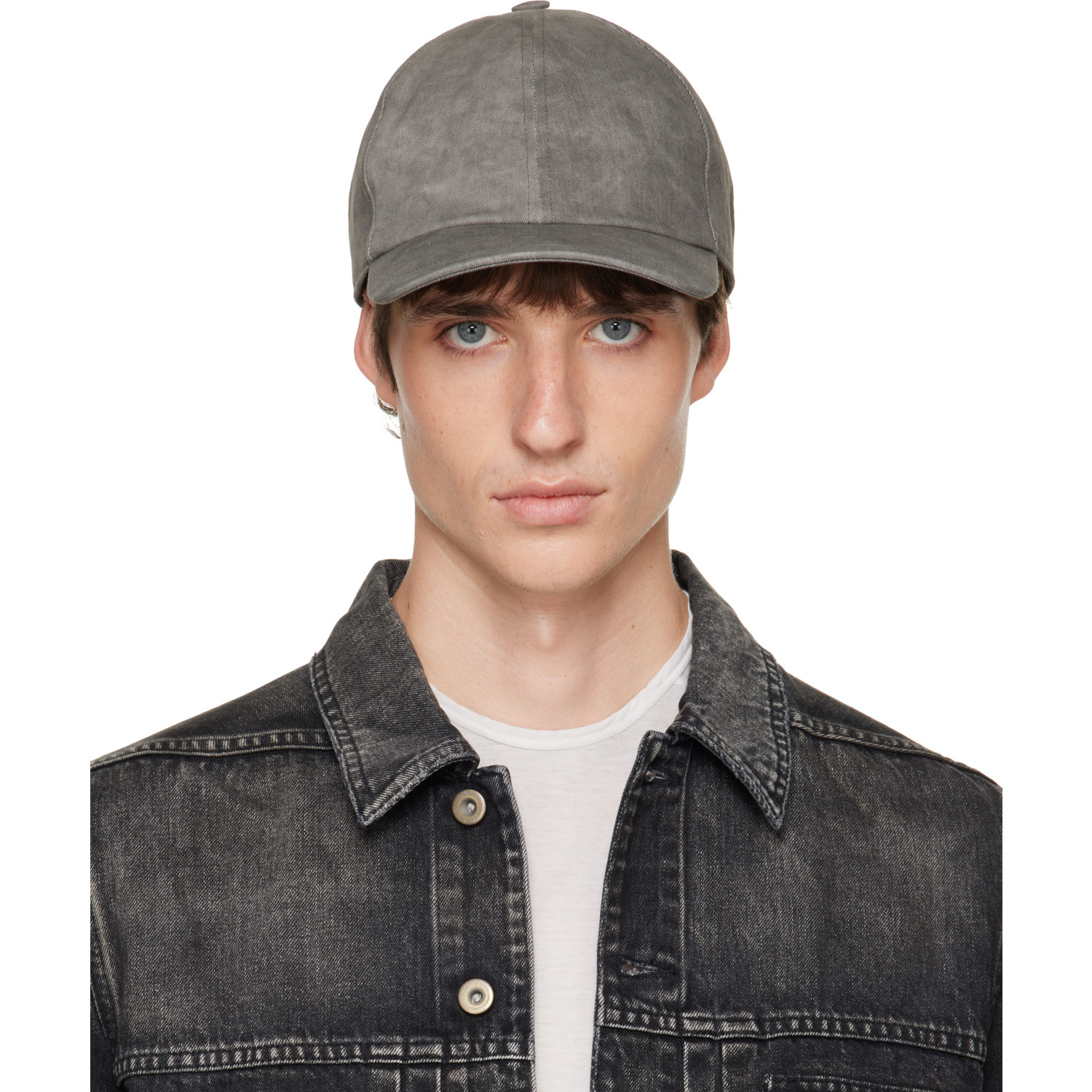 Rick Owens DRKSHDW Gray Denim Baseball Cap