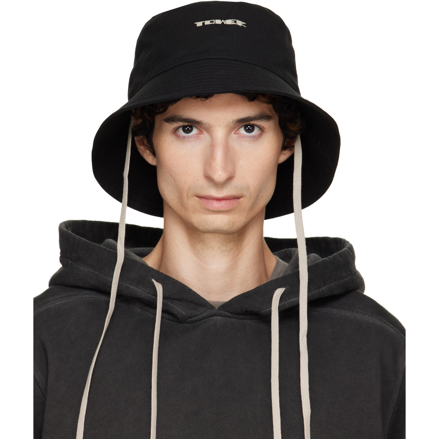 Rick Owens DRKSHDW Black 'Tower' Bucket Hat