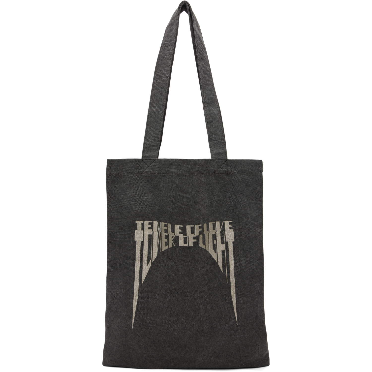 Rick Owens DRKSHDW Gray Tower Canvas Embroidered Tote