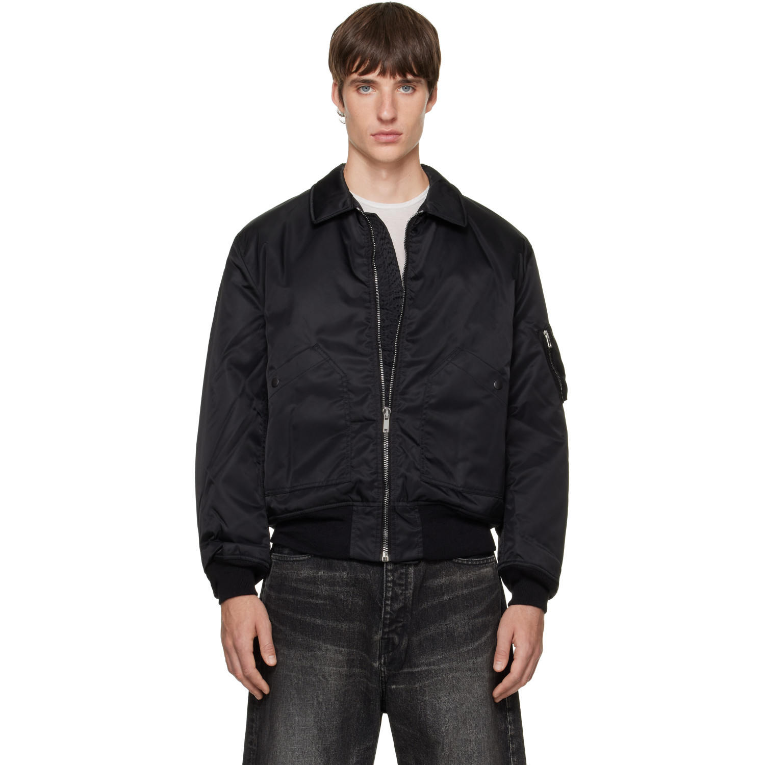 Rick Owens DRKSHDW Black Tower Flyers Jacket
