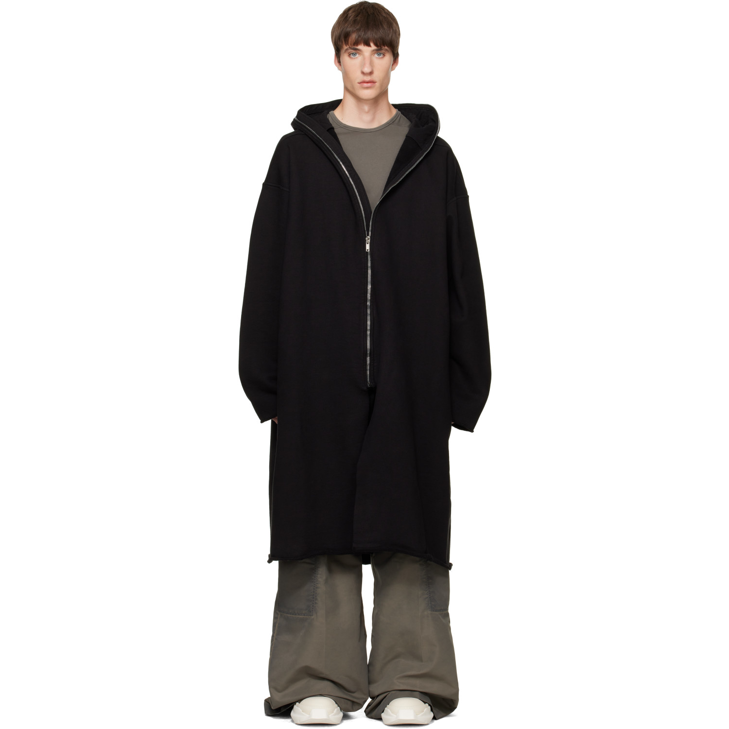 Rick Owens DRKSHDW Black Tower Wide Mac Coat