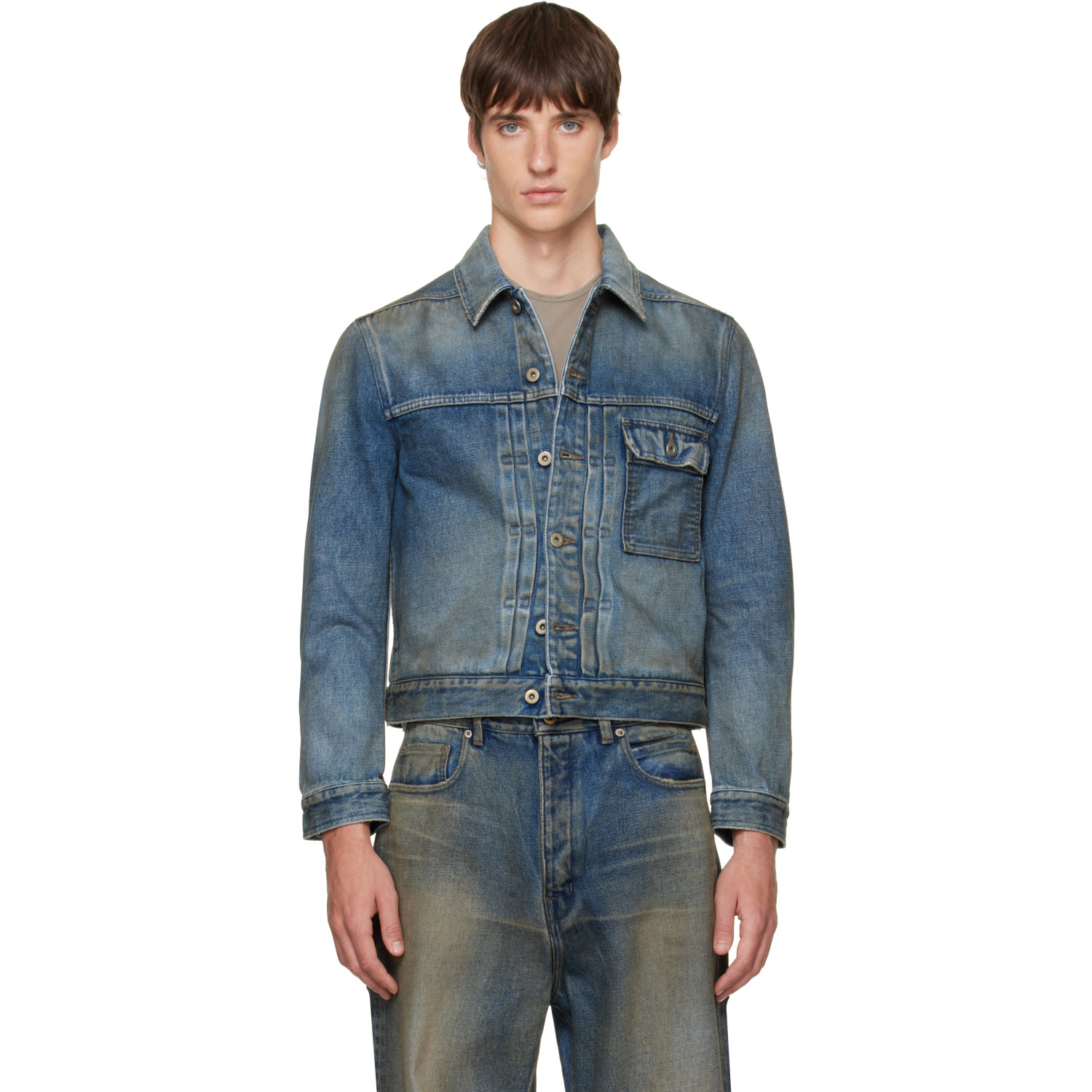 Rick Owens DRKSHDW Blue Tower Stargroves Denim Jacket