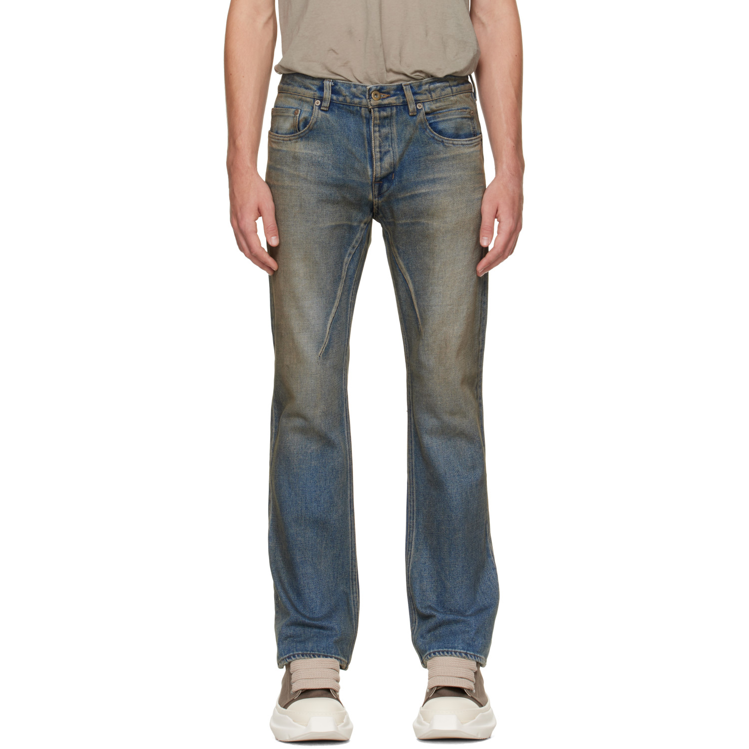 Rick Owens DRKSHDW Blue Tower Ryder Jeans