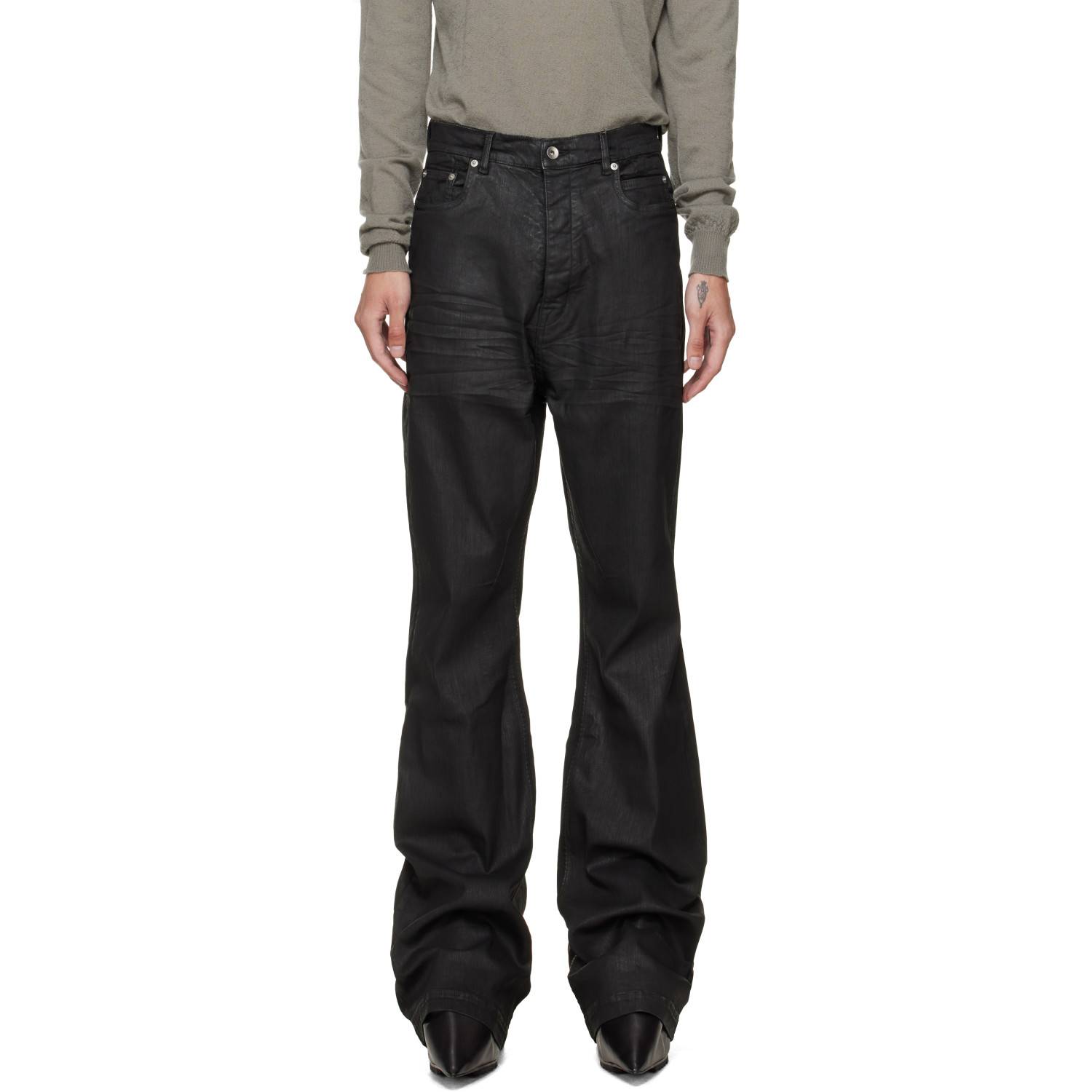 Rick Owens DRKSHDW Black Tower Bolan Bootcut Jeans