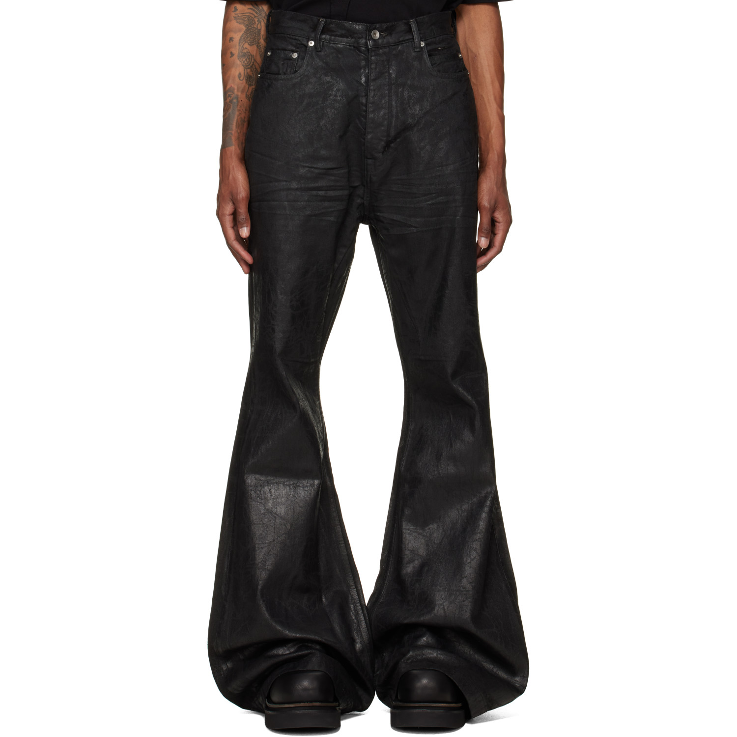 Rick Owens DRKSHDW Black Tower Bolan Bootcut Jeans