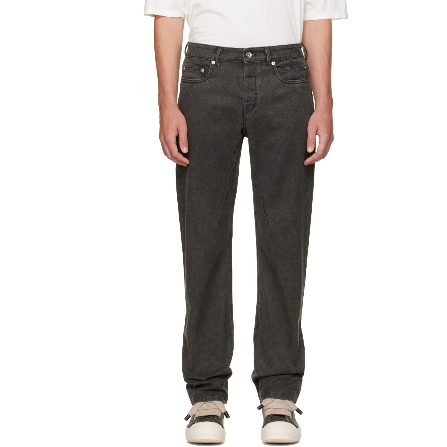 Rick Owens DRKSHDW Gray Tower Fog Cut Jeans