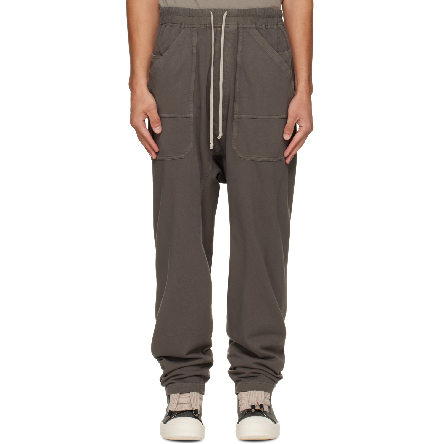 Rick Owens DRKSHDW Gray Tower Classic Drawstring Cargo Pants