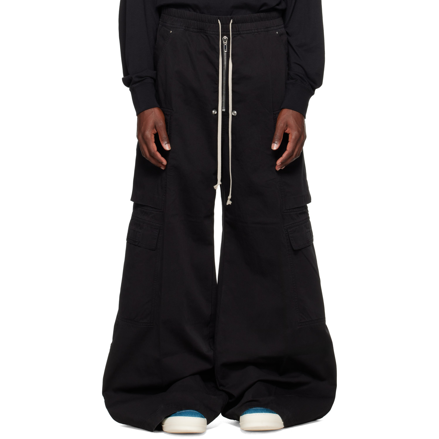 Rick Owens DRKSHDW Black Tower Double Jumbo Belas Cargo Pants