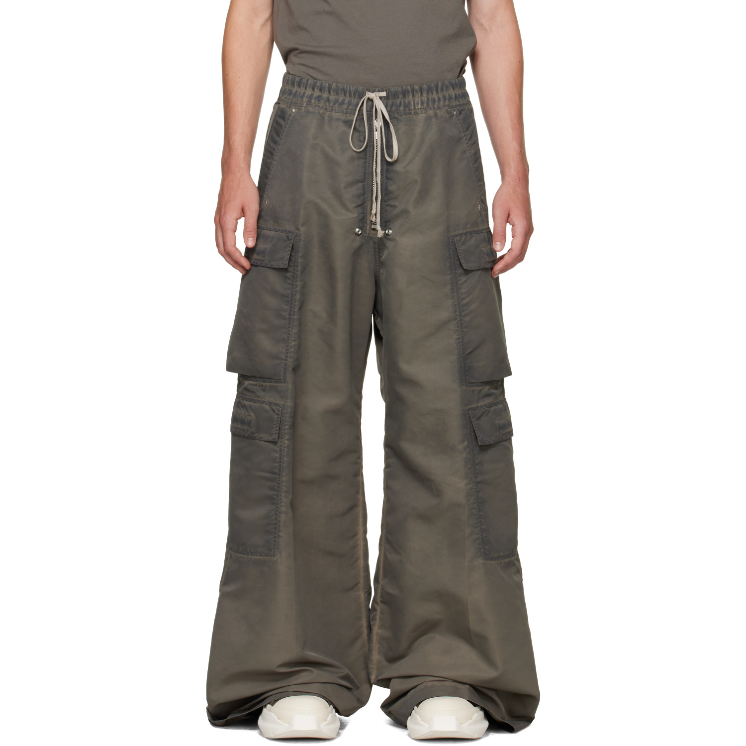 Rick Owens DRKSHDW Taupe Tower Double Cargo Jumbo Belas Pants