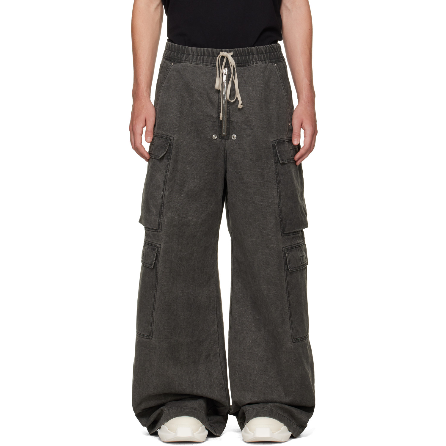 Rick Owens DRKSHDW Gray Tower Double Cargo Jumbo Belas Pants