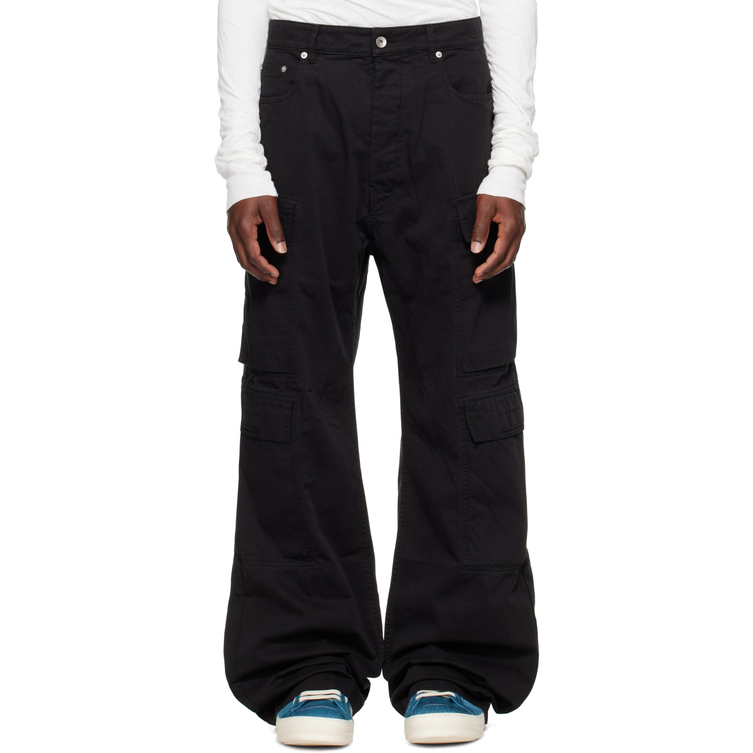 Rick Owens DRKSHDW Black Tower Double Cargo Jeans