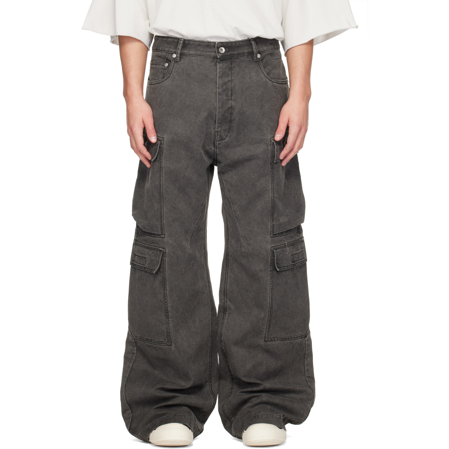 Rick Owens DRKSHDW Gray Tower Double Cargo Pants