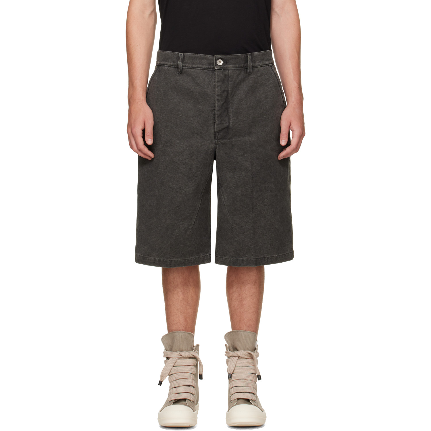 Rick Owens DRKSHDW Gray Tower Work Shorts