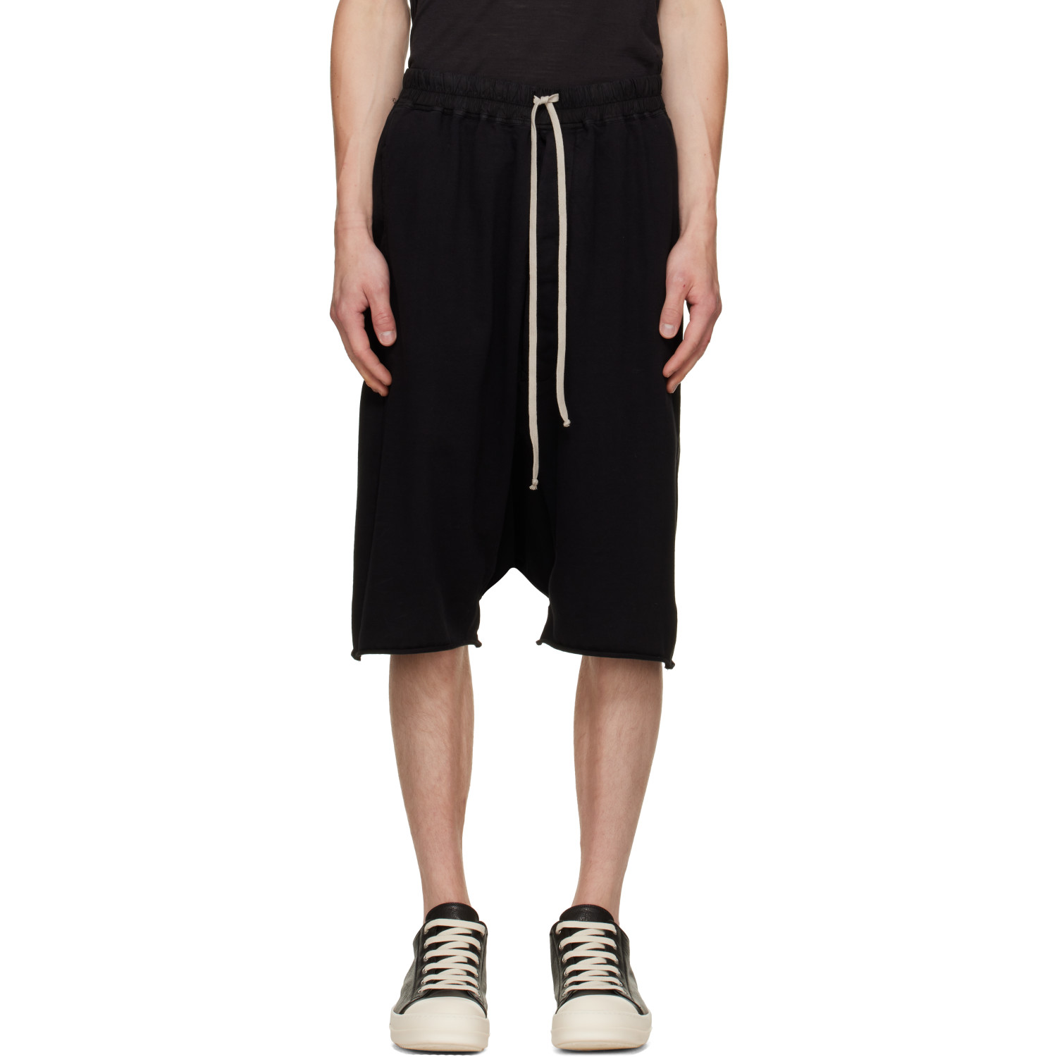 Rick Owens DRKSHDW Black Tower Drawstring Pods Shorts