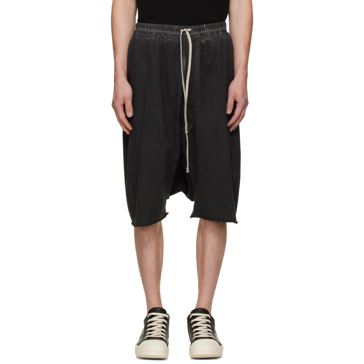 Rick Owens DRKSHDW Black Tower Drawstring Pods Shorts