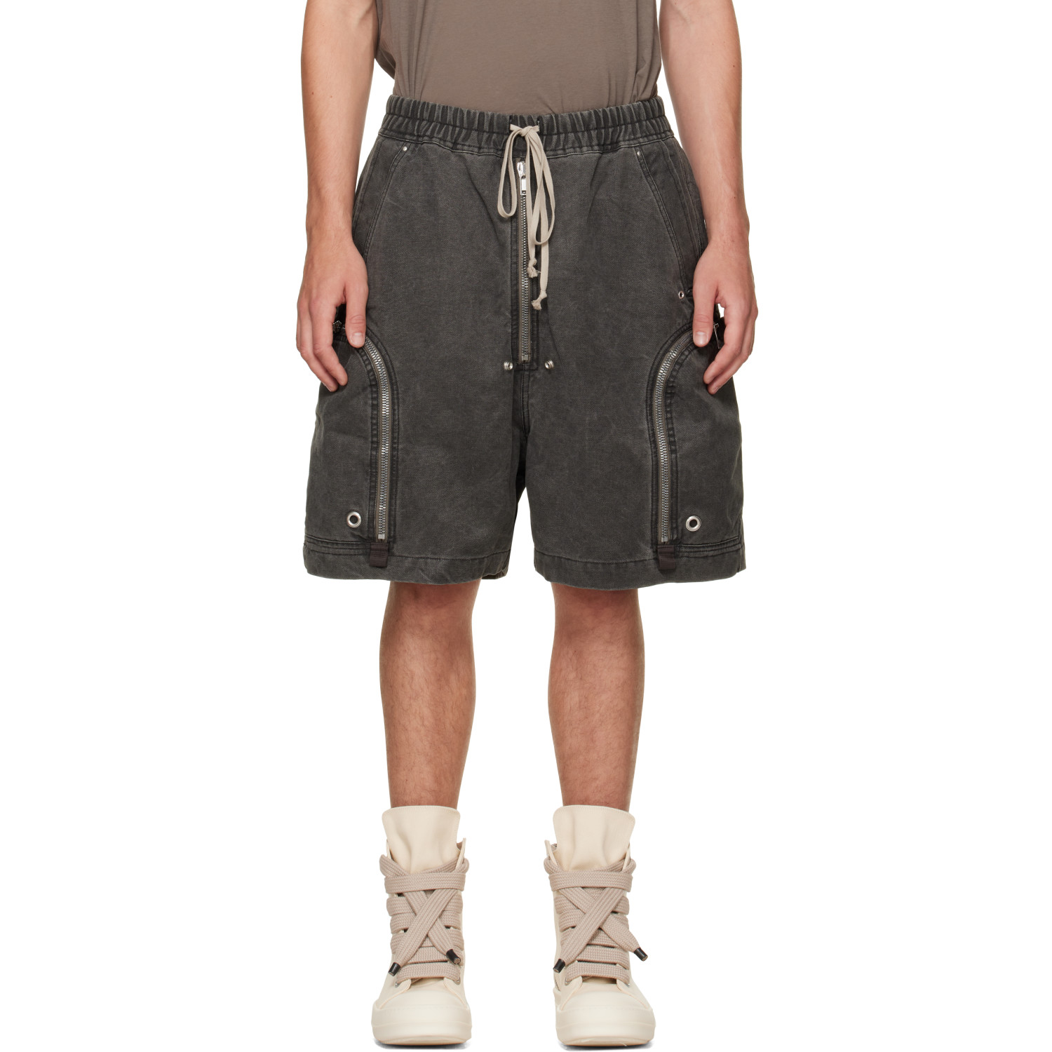 Rick Owens DRKSHDW Black Tower Bauhaus Shorts