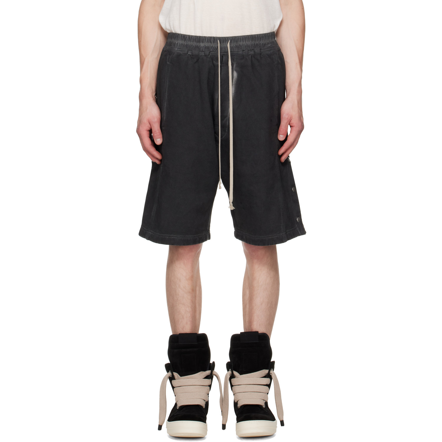 Rick Owens DRKSHDW Black Tower Pusher Shorts