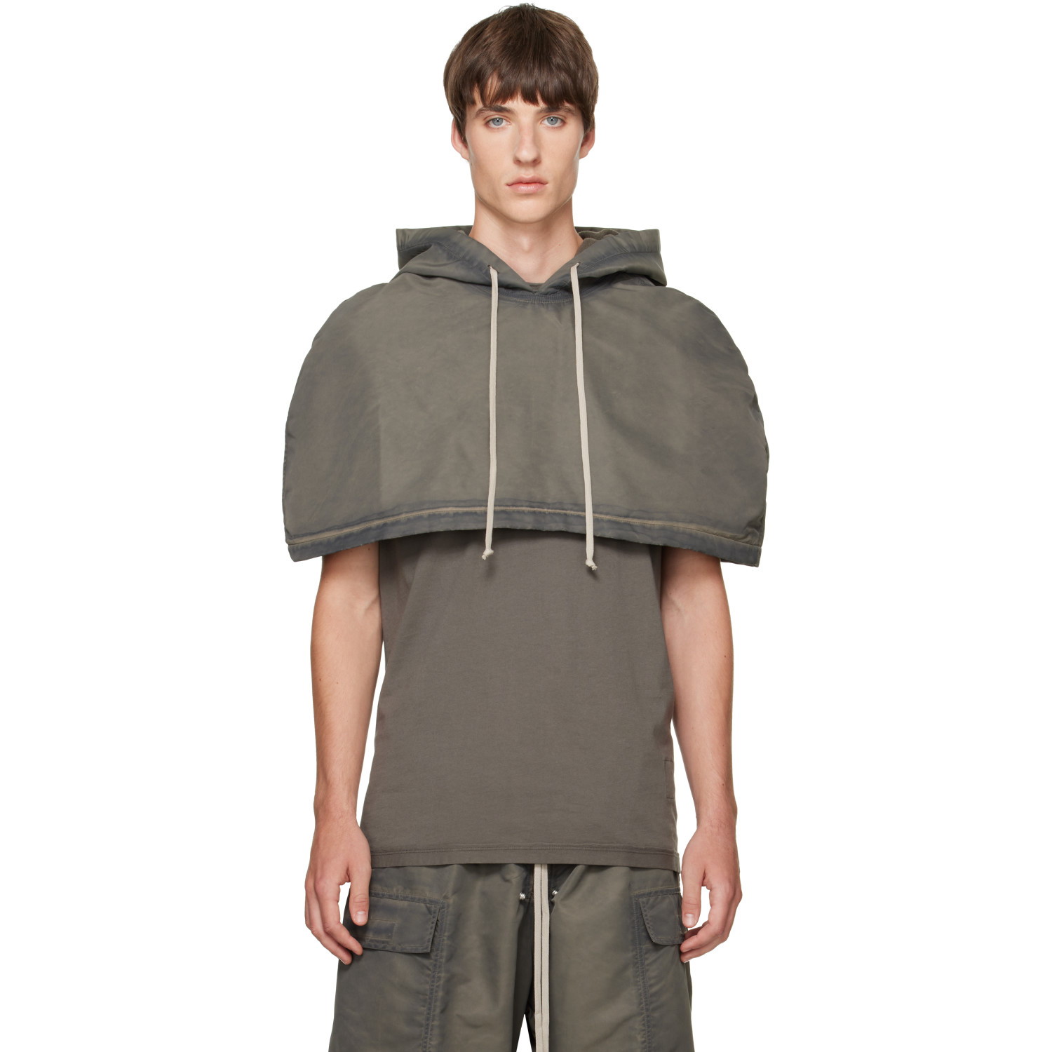 Rick Owens DRKSHDW Gray Tower Hood Shrug