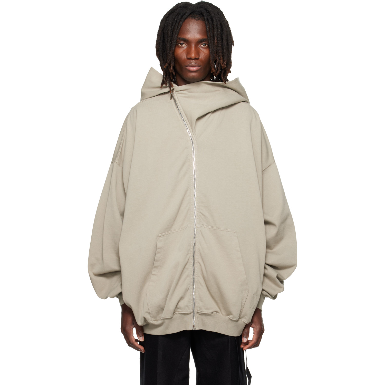 Rick Owens DRKSHDW Gray Tower Mountain Hun Hoodie