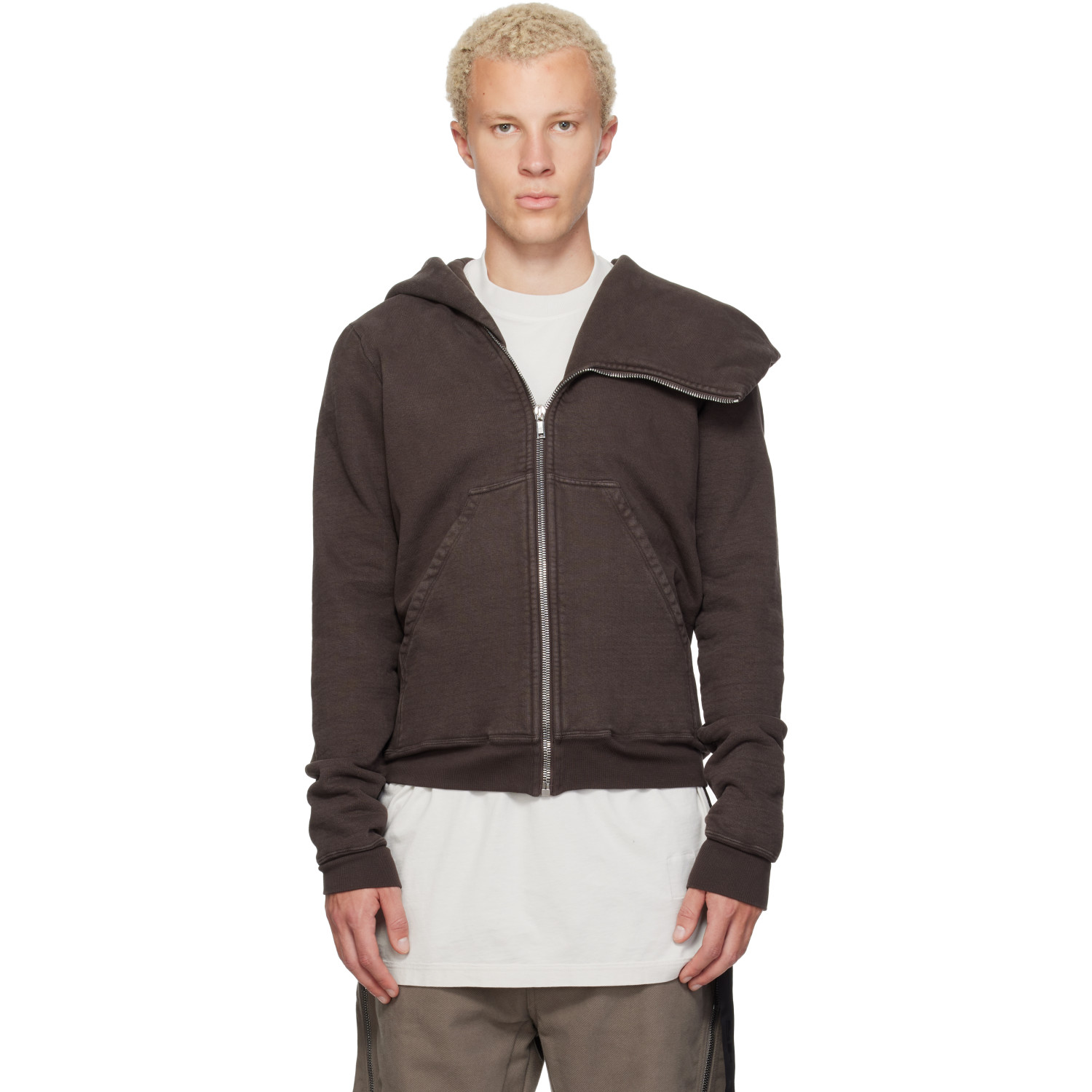 Rick Owens DRKSHDW Brown Tower Mountain Hoodie