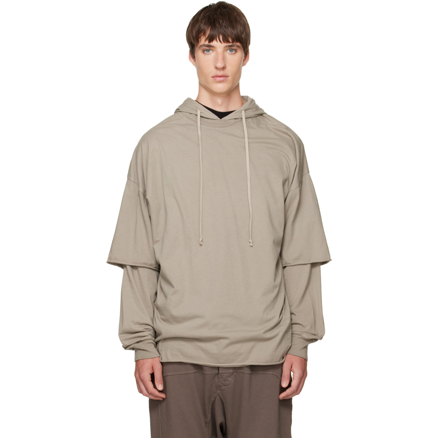 Rick Owens DRKSHDW Gray Tower Tommy Hustler Hoodie