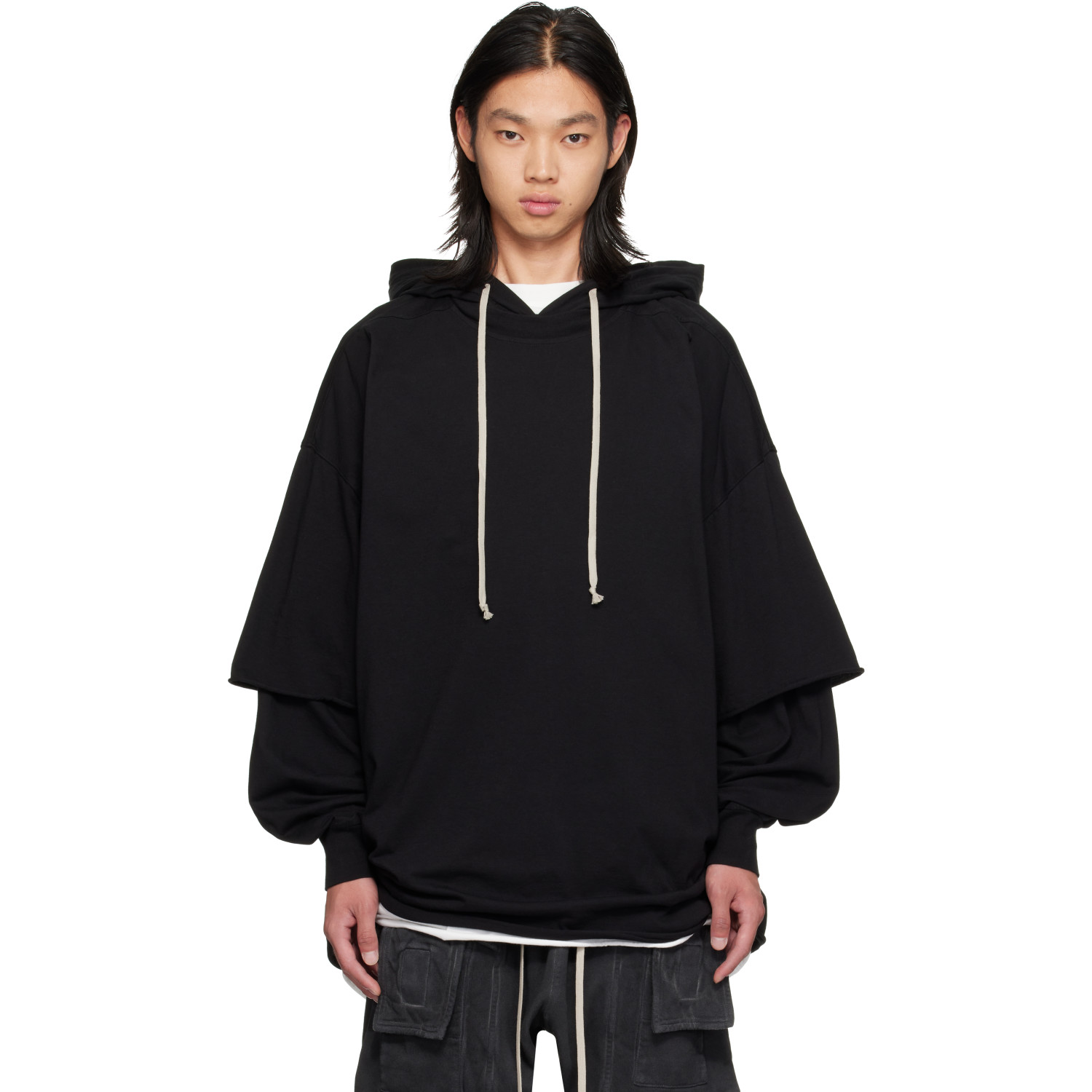 Rick Owens DRKSHDW Black Tower Tommy Hustler Hoodie