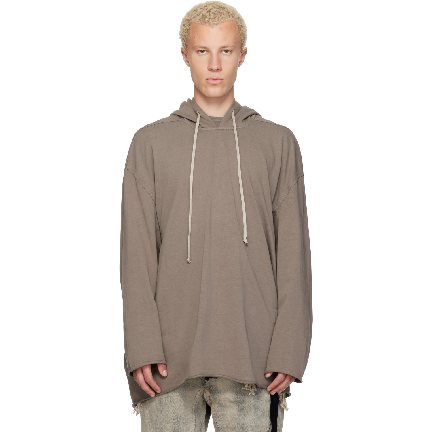 Rick Owens DRKSHDW Taupe Tower Peter Hoodie