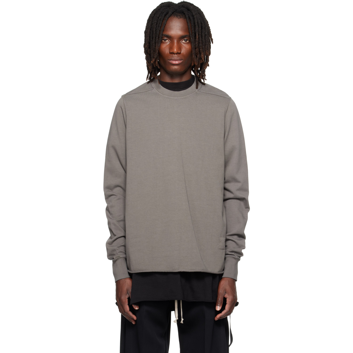 Rick Owens DRKSHDW Gray Tower Crewneck Sweatshirt