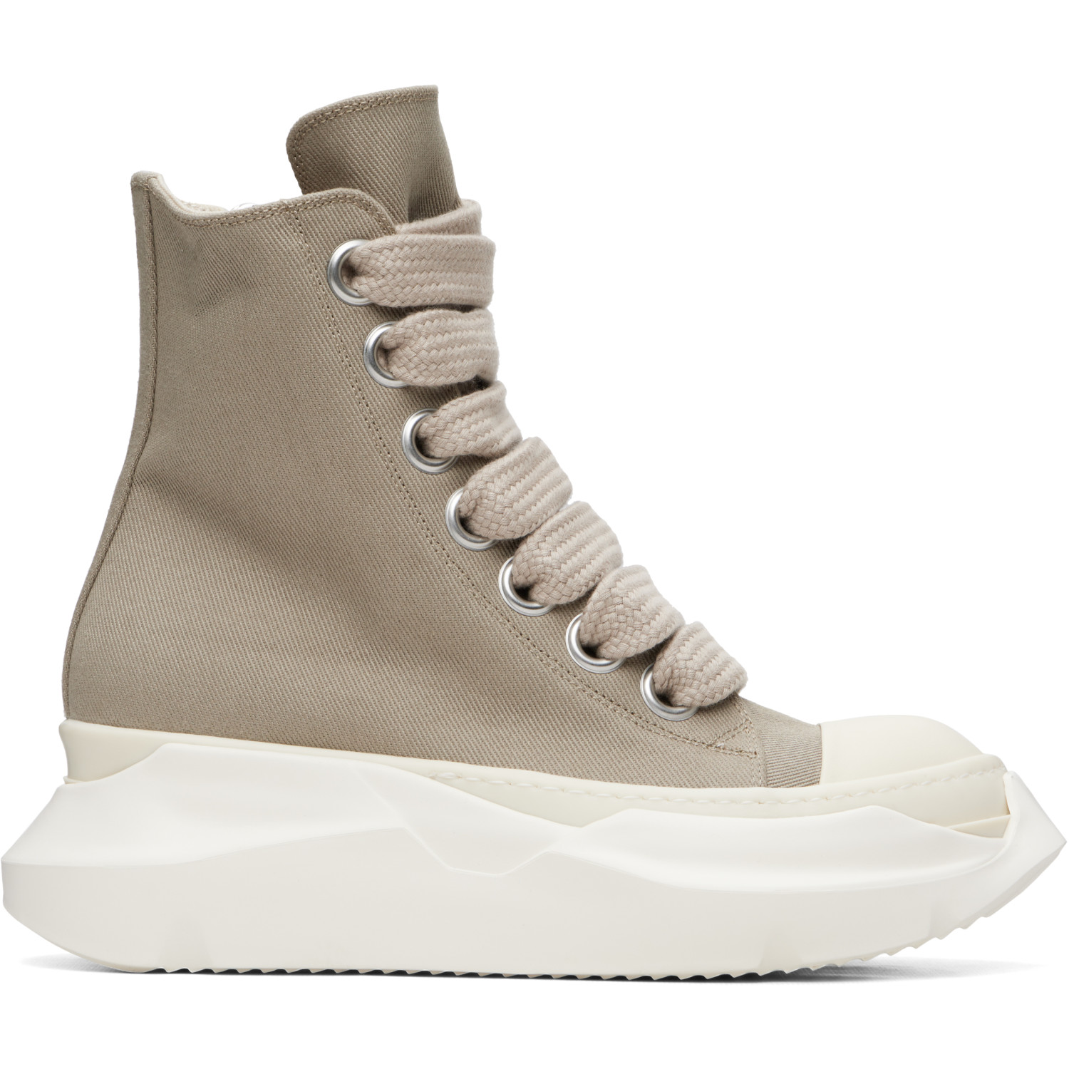 Rick Owens DRKSHDW Taupe Tower Jumbolace Abstract Sneakers
