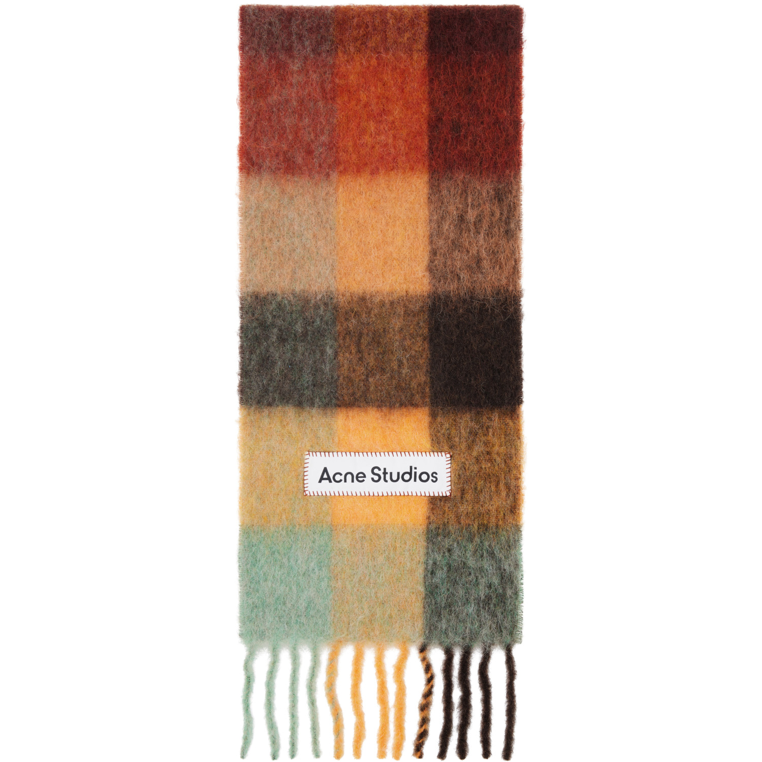 Acne Studios Multicolor Mohair Checked Scarf
