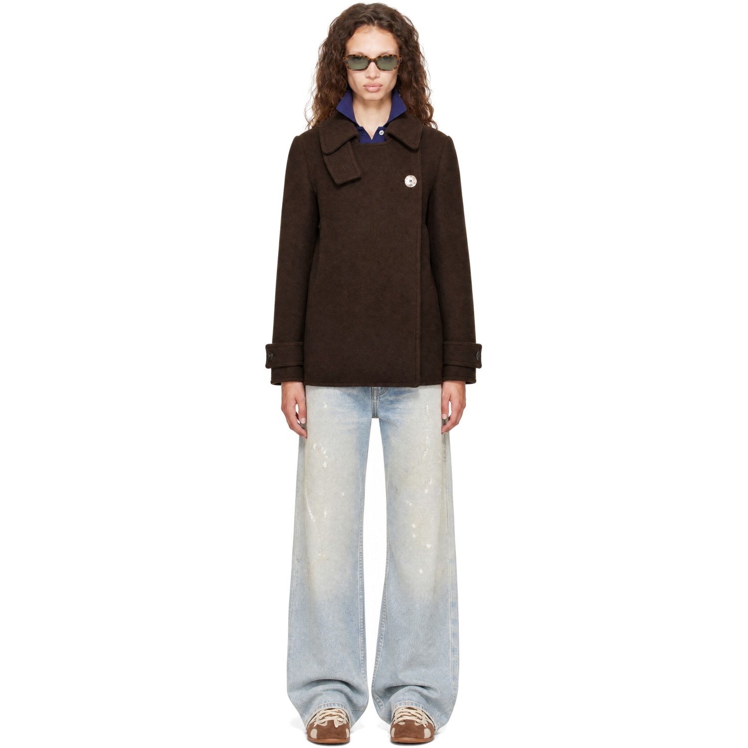 Acne Studios Brown Single-Breasted Wool Jacket