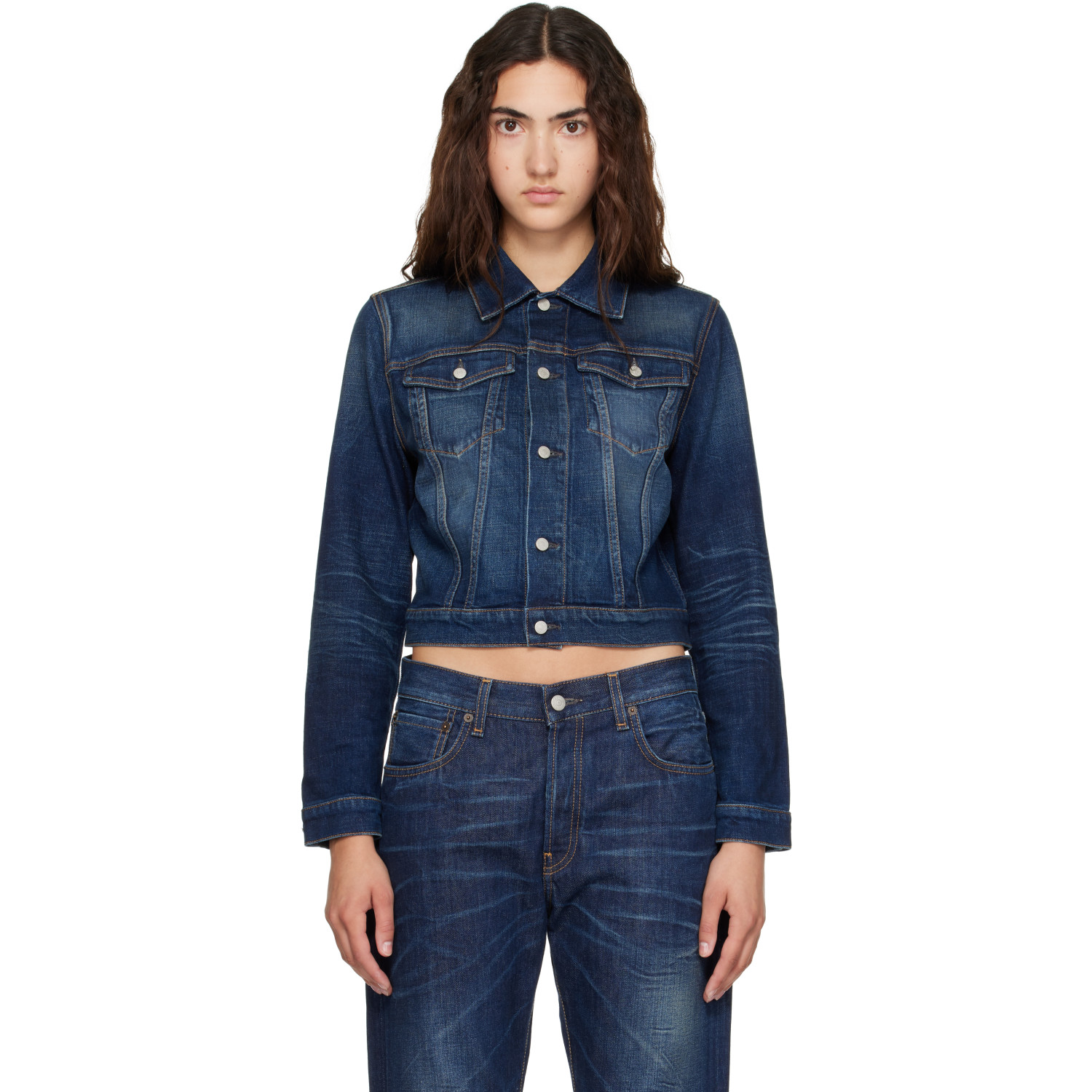 Acne Studios Blue Fitted Denim Jacket