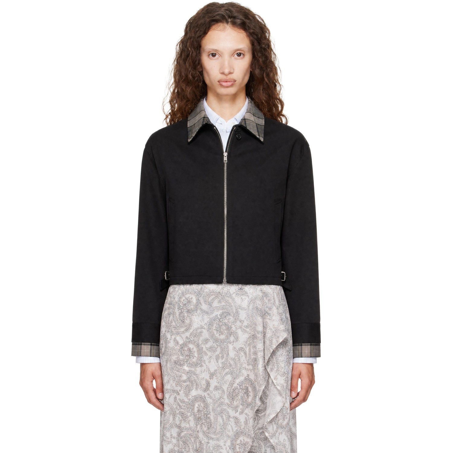 Acne Studios Black Layered Garbardine Jacket