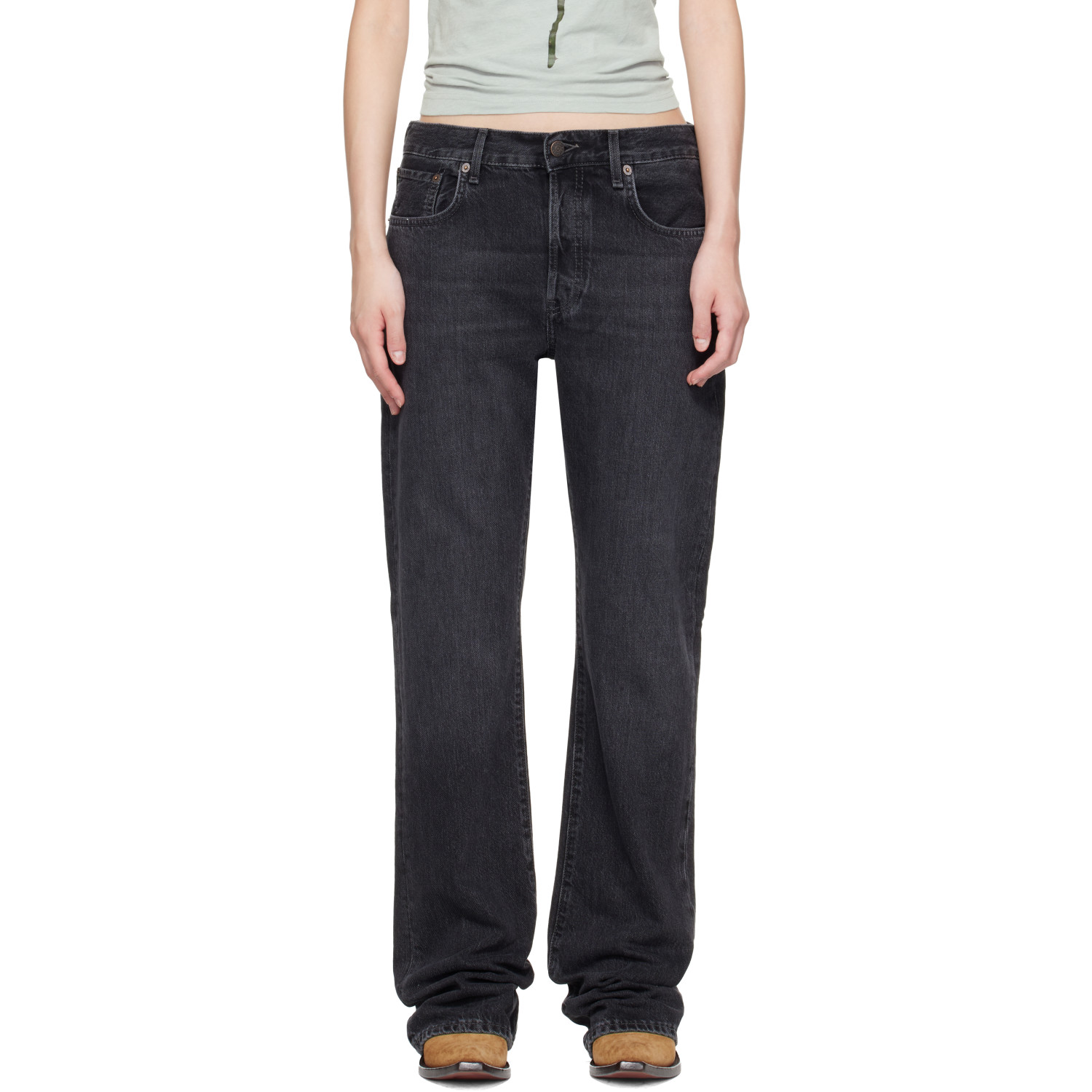Acne Studios Black Regular Fit 2009F Jeans