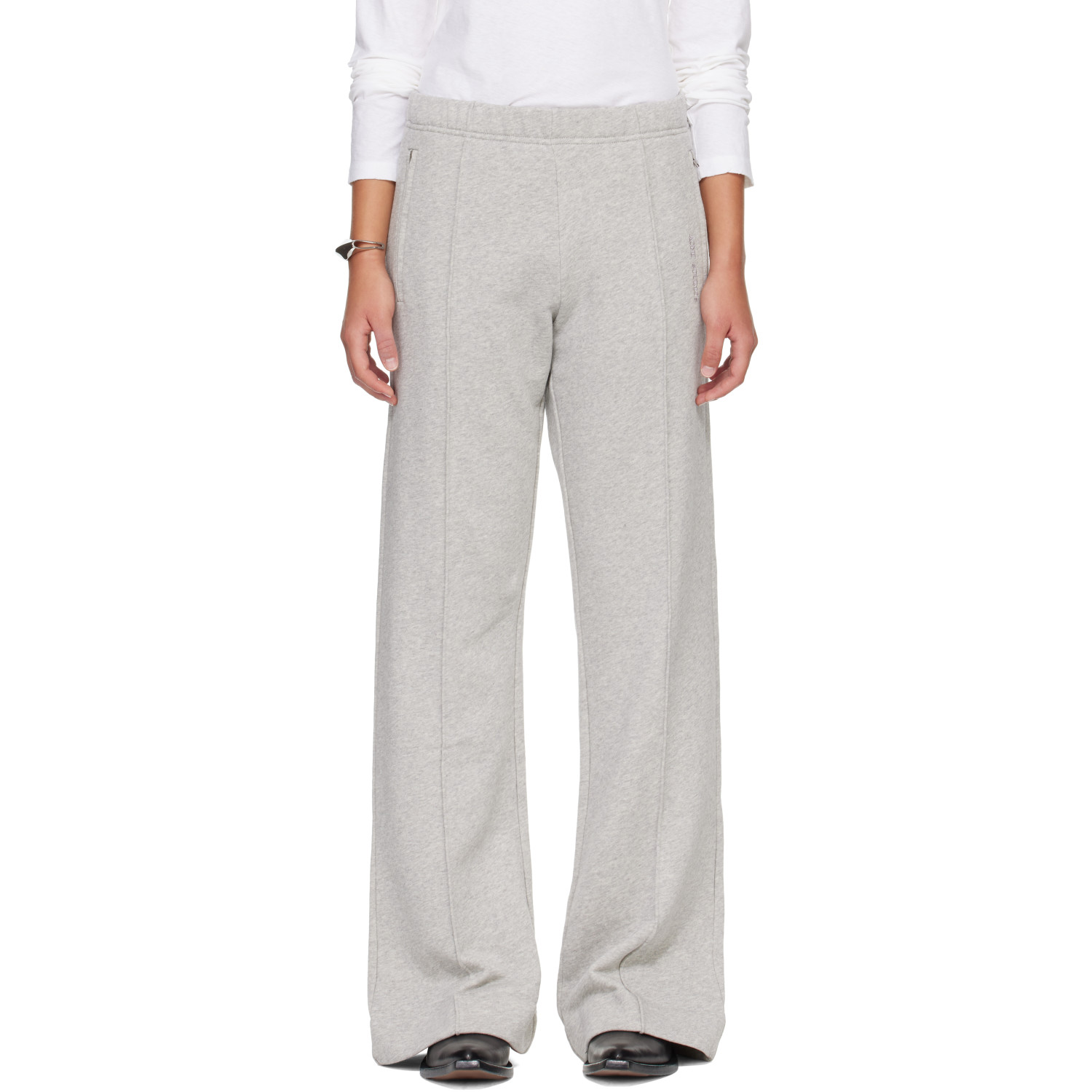 Acne Studios Gray Fleece Logo Lounge Pants