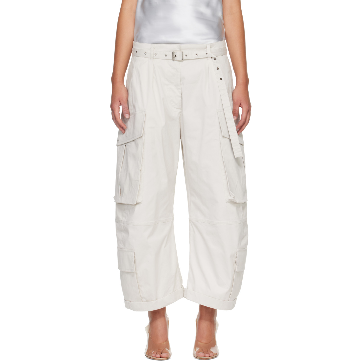 Acne Studios Beige Belt Cargo Pants