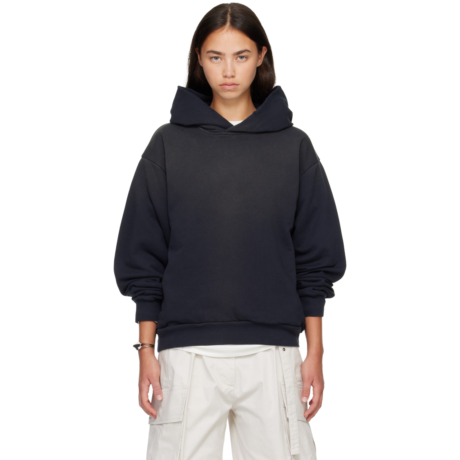 Acne Studios Black Fleece Logo Hoodie