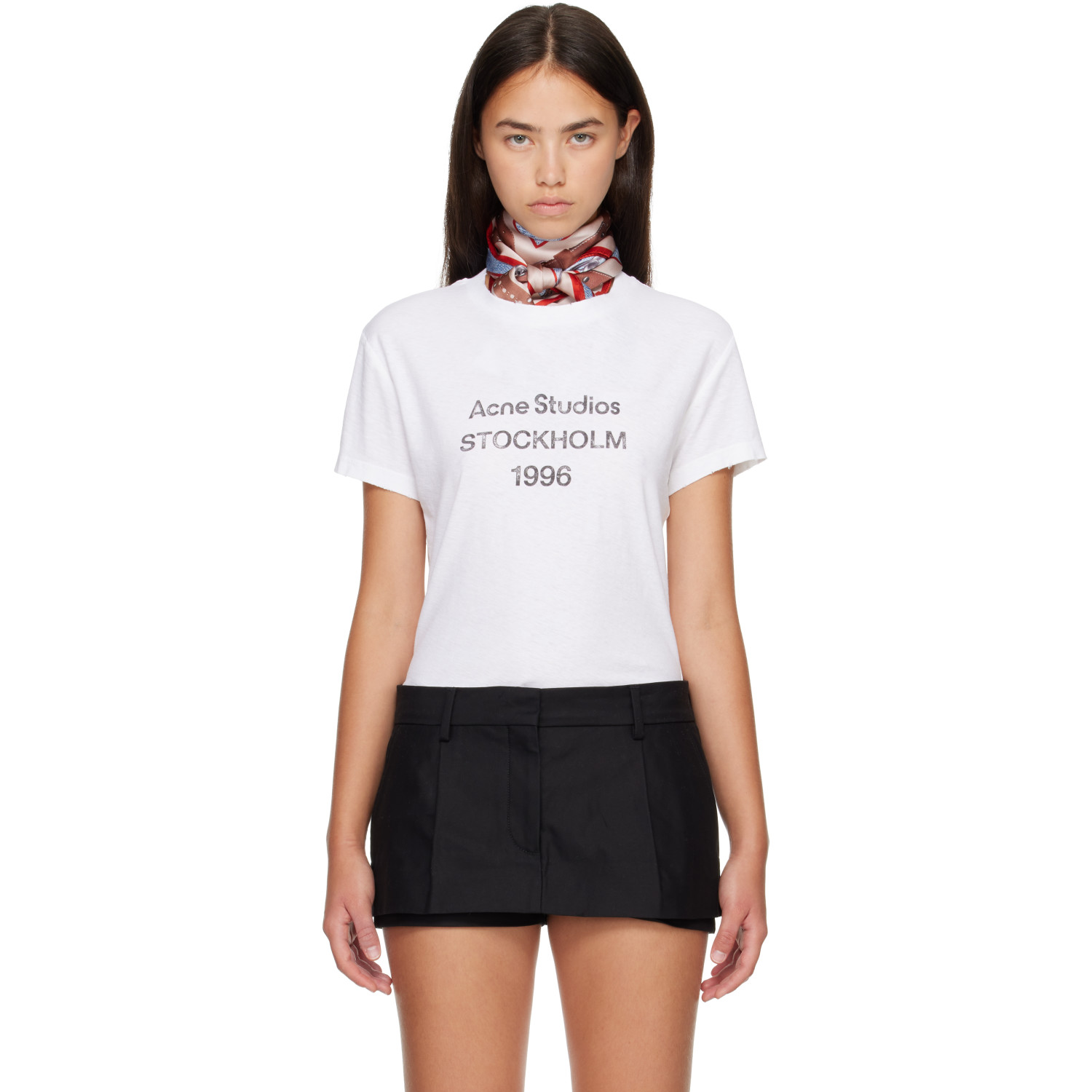 Acne Studios White Logo T-shirt