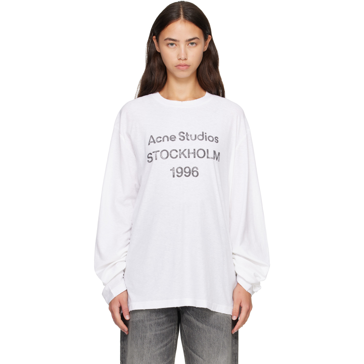 Acne Studios White '1996' Logo T-shirt