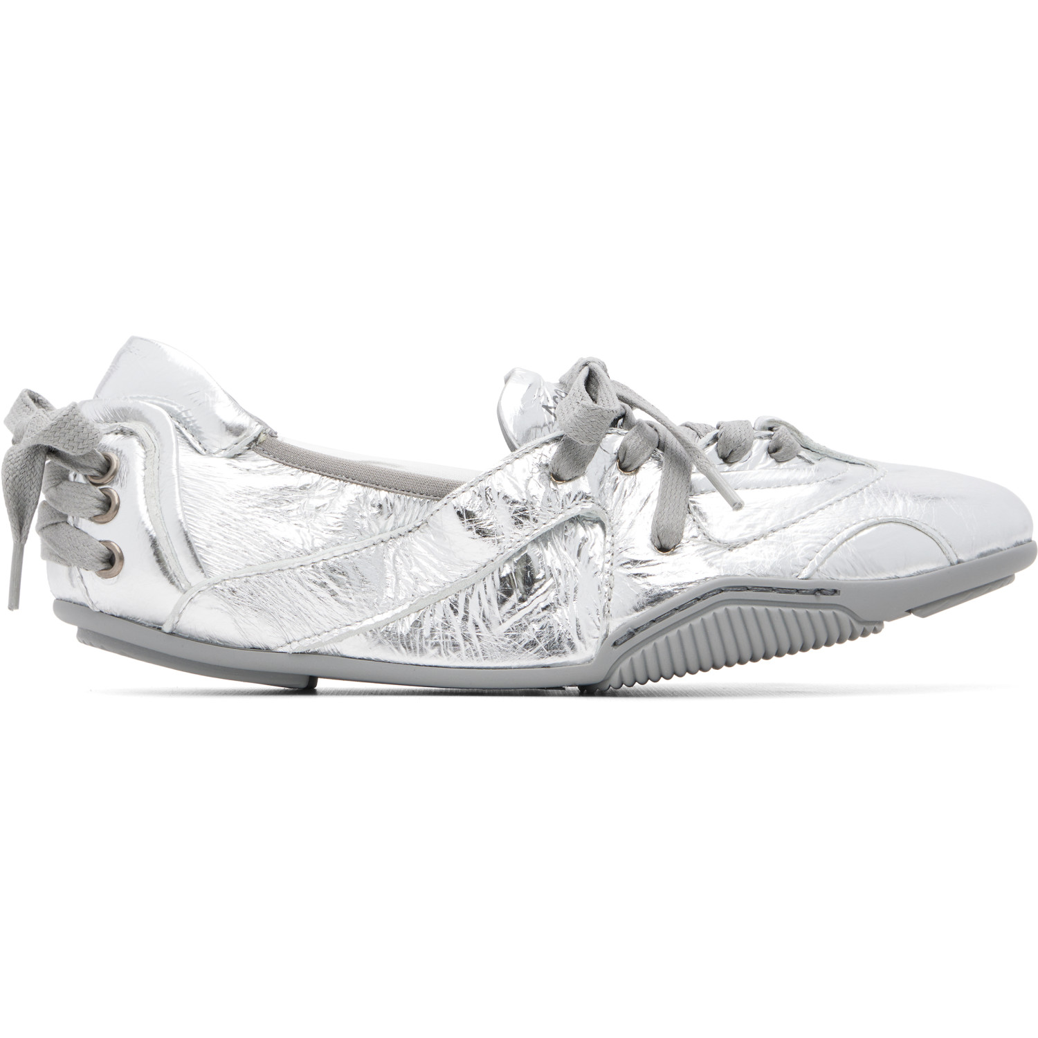 Acne Studios Silver Patent Leather Sneakers