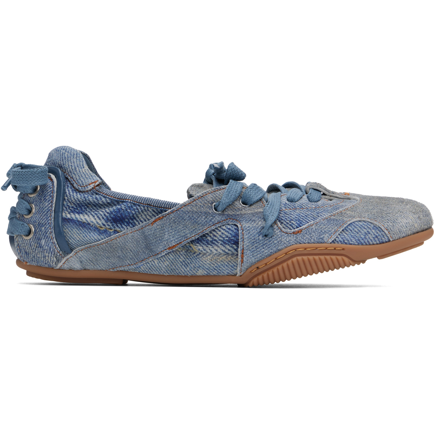 Acne Studios Blue Trompe L'Oeil Denim Sneakers