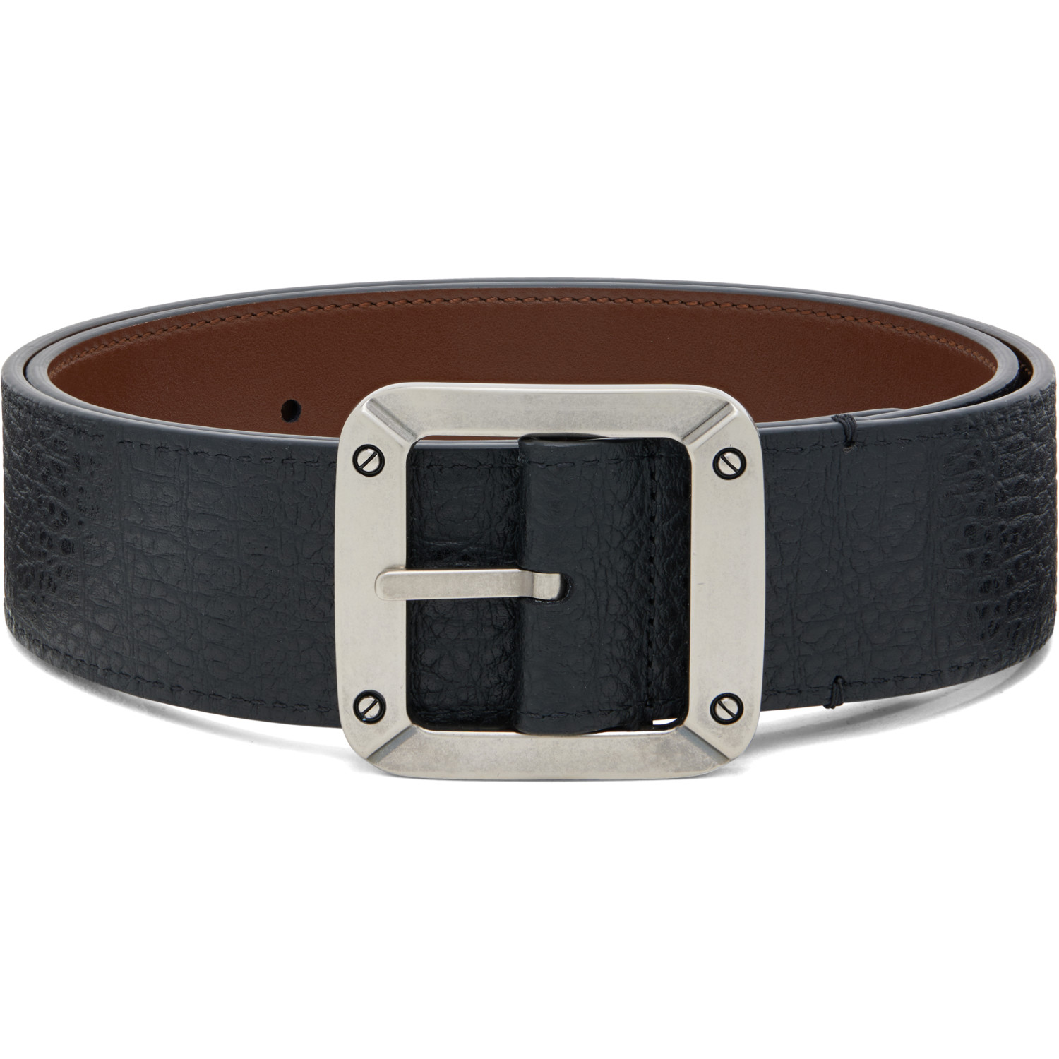 Acne Studios Black Reversible Leather Belt