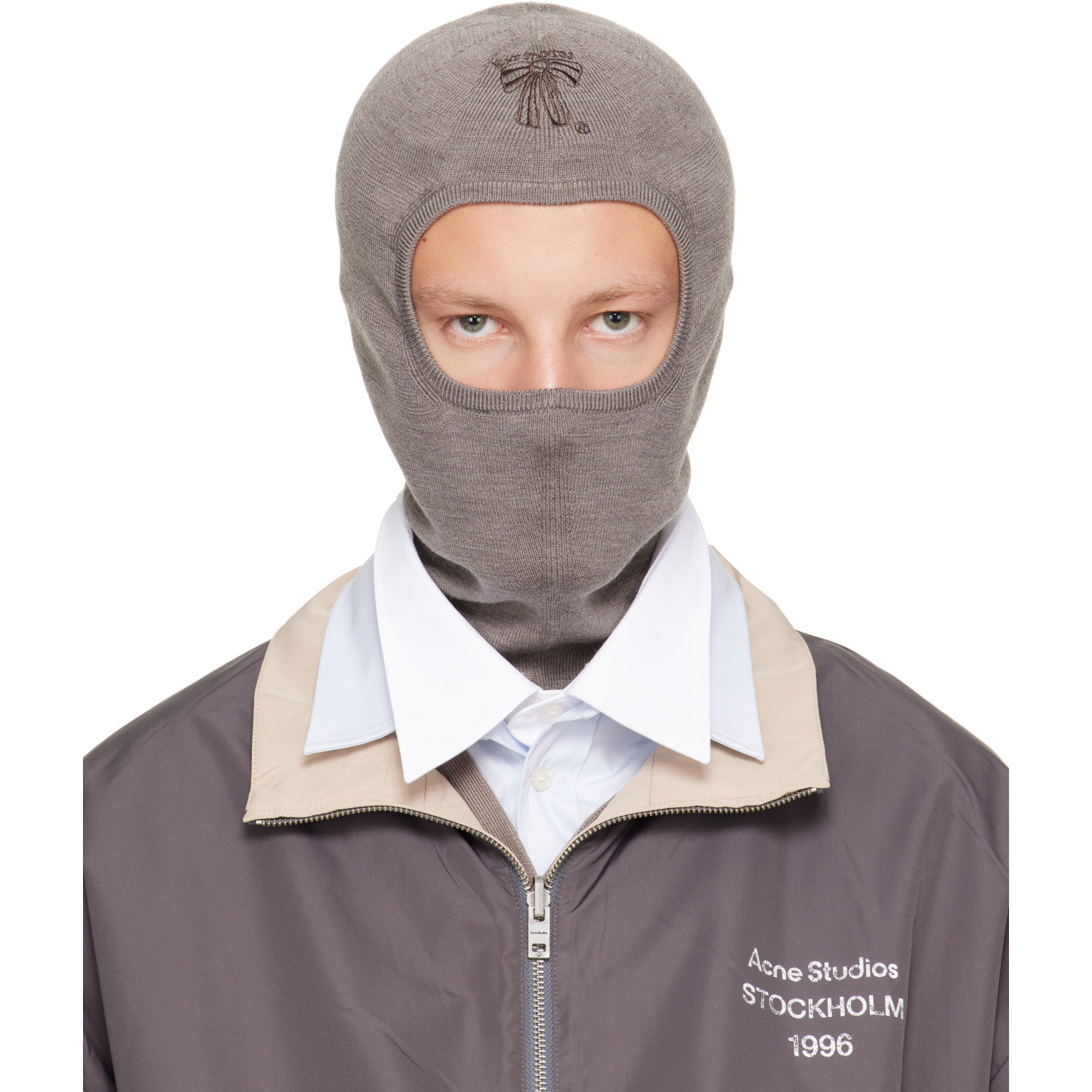 Acne Studios Taupe Merino Wool Balaclava
