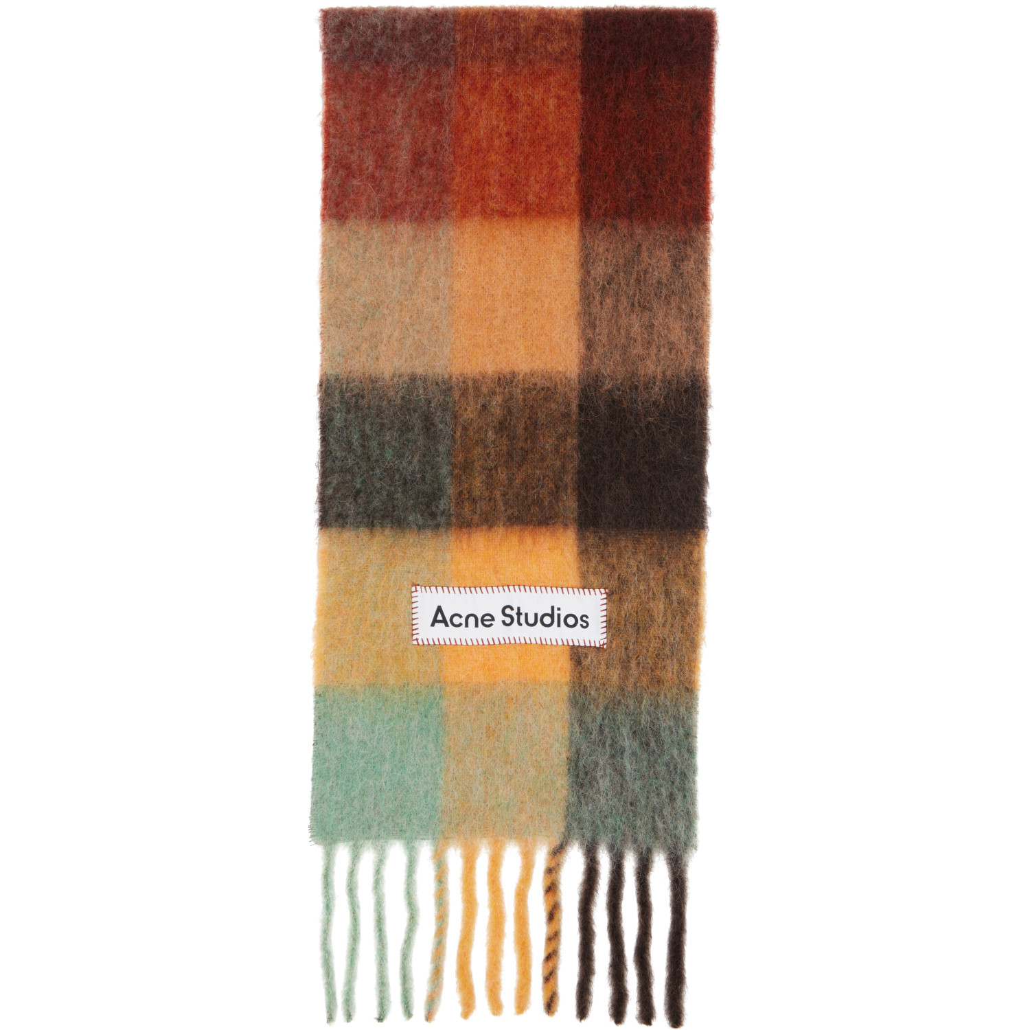 Acne Studios Multicolor Mohair Checked Scarf